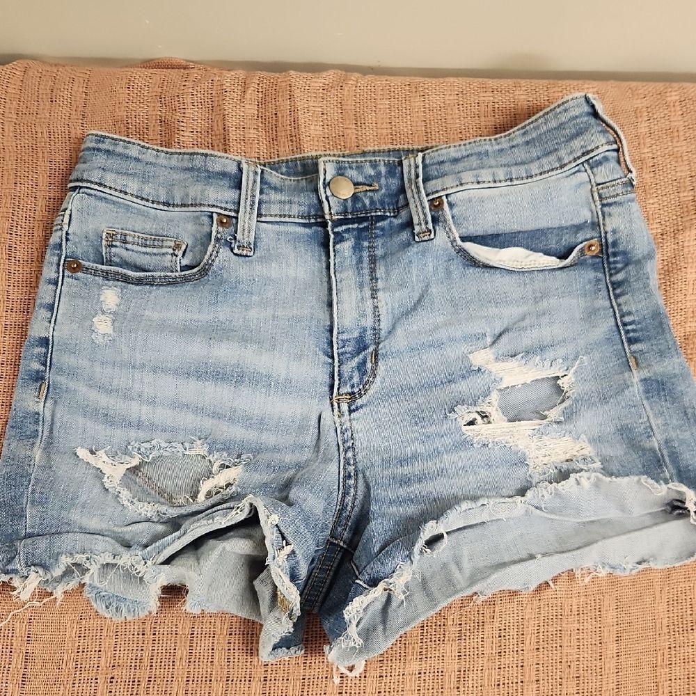 Universal Thread High Rise Midi Denim Jean Shorts 6